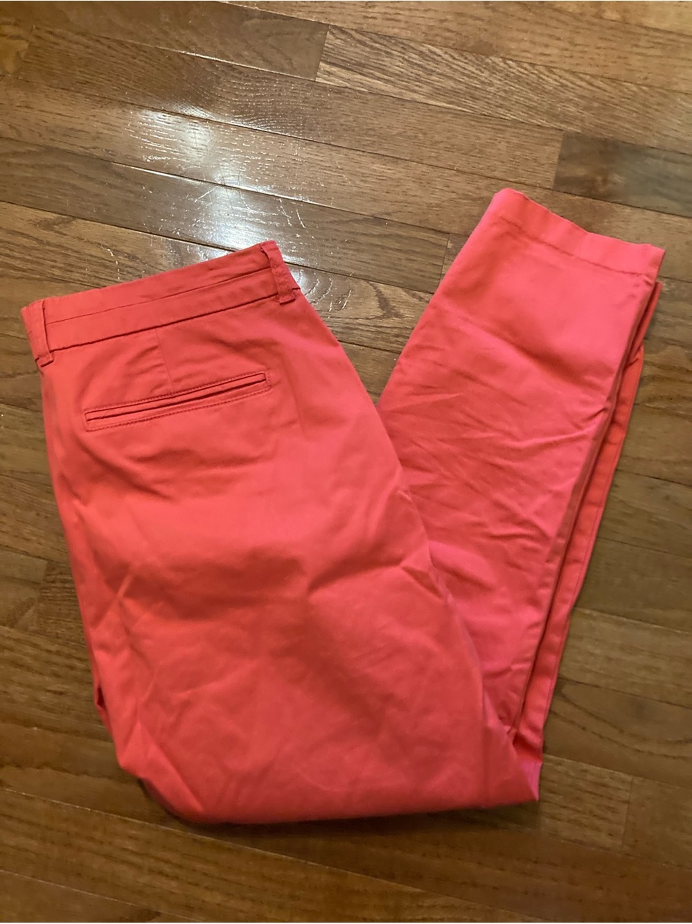 GAP Slim City Khaki Pants Size 10 Salmon colored Chino Slim Ankle STRETCH